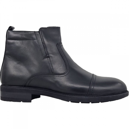 Barbati - Ghete Bărbați Elegante Din Piele Naturală Culoare Neagră 558