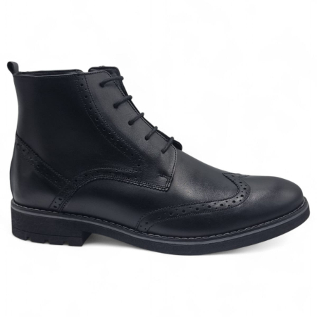 Barbati - Ghete Bărbați Elegante Din Piele Naturală De Culoare Neagra 560