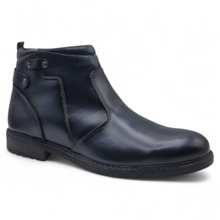 Barbati - Ghete Bărbați Elegante Din Piele Naturală De Culoare Albastra 561