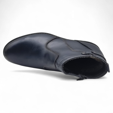 Ghete Bărbați Elegante Din Piele Naturală De Culoare Blue 50134 [2]