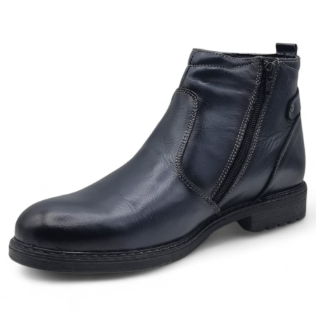 Ghete Bărbați Elegante Din Piele Naturală De Culoare Blue 50134 [3]