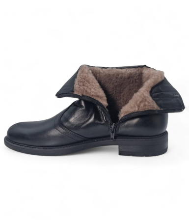 Ghete Bărbați Elegante Din Piele Naturală De Culoare Neagră 50139 [5]