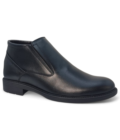 Barbati - Ghete Bărbați Elegante Din Piele Naturală De Culoare Neagră 50140