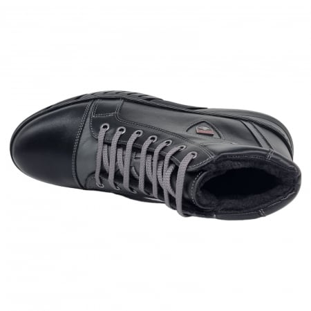 Ghete Bărbați Sport Din Piele Naturală Neagra 538 [3]