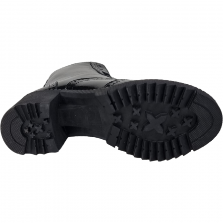 Ghete Damă Casual Din Piele Lăcuită Neagră 8554 [4]