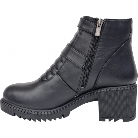 Ghete Damă Casual Din Piele Naturală Neagră 8556 [0]