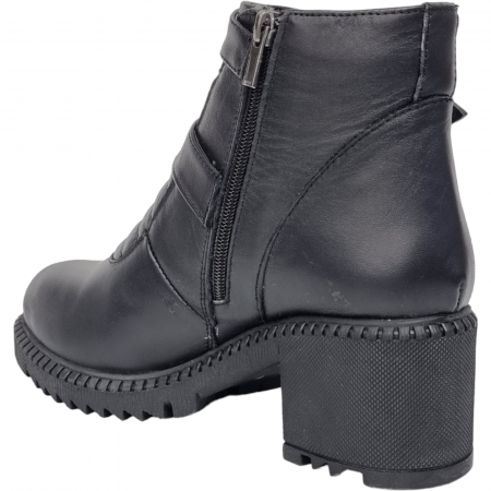 Ghete Damă Casual Din Piele Naturală Neagră 8556 [4]