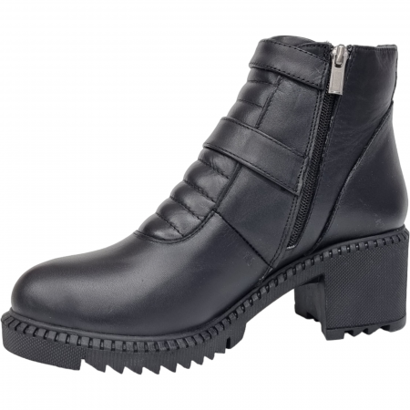 Ghete Damă Casual Din Piele Naturală Neagră 8556 [5]