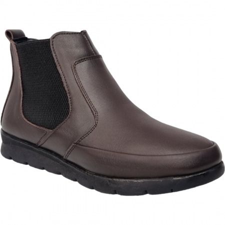 Ghete Casual Pentru Femei - Ghete Damă Casual Din Piele Naturală Maro 8562