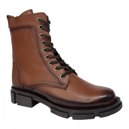 Ghete Casual Pentru Femei - Ghete Damă Casual Din Piele Naturală Maro 8568