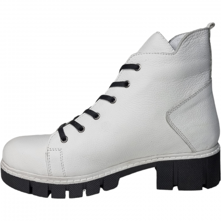 Ghete Damă Casual Din Piele Naturală Albă 8575 [4]