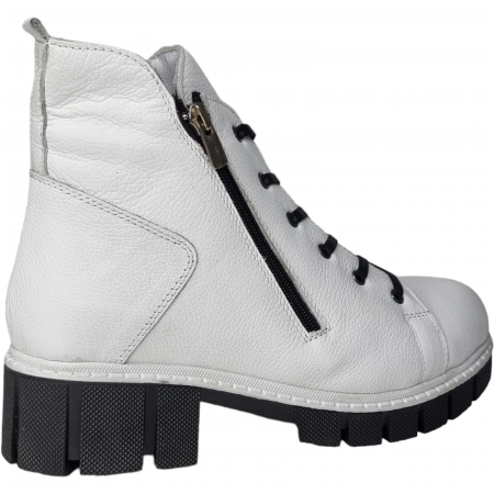 Ghete Damă Casual Din Piele Naturală Albă 8575 [3]