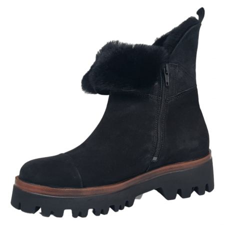 Ghete ,Botine ,Cizme - Ghete Damă Casual Din Piele Naturala Neagră 8620