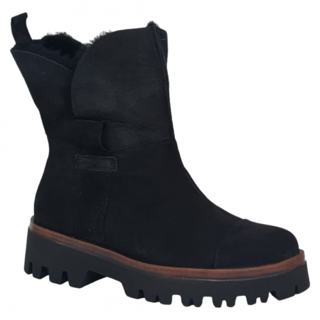 Ghete Damă Casual Din Piele Naturala Neagră 8620 [3]