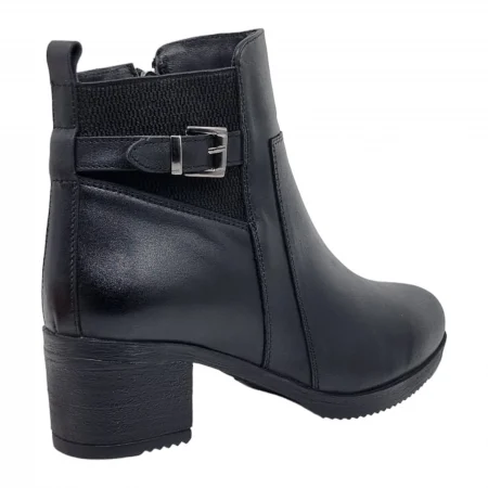 Ghete Damă Casual Din Piele Naturală Neagră 8612 [4]