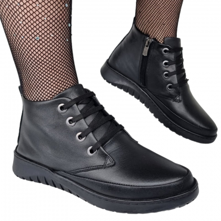 Ghete Casual Pentru Femei - Ghete Damă Casual Din Piele Naturală 8673