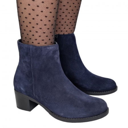 Ghete Damă Casual Din Piele Naturală Blue 8681 [2]