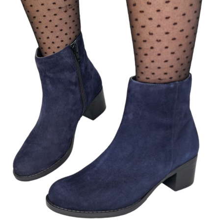 Ghete Damă Casual Din Piele Naturală Blue 8681 [4]