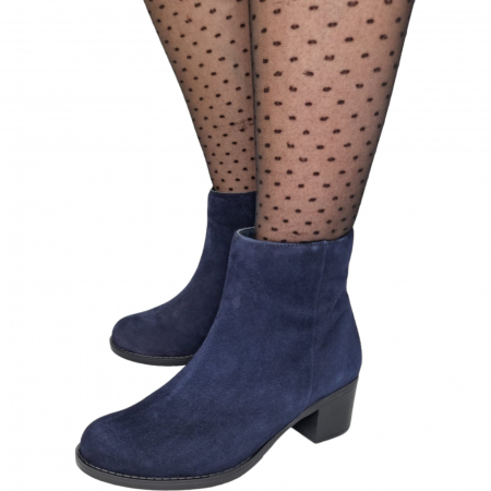 Ghete Damă Casual Din Piele Naturală Blue 8681 [3]