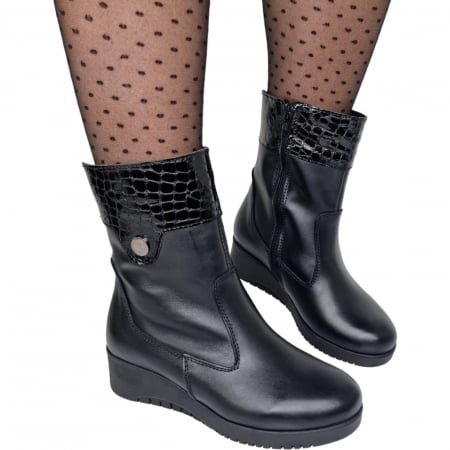 Ghete Casual Pentru Femei - Ghete Damă Casual Din Piele Naturală 8696