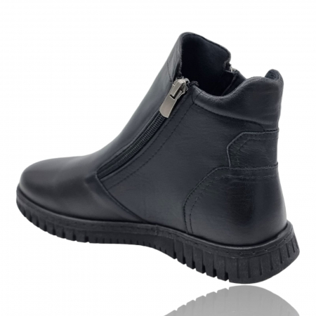 Ghete Damă Casual Din Piele Naturală Negru Box 8723 [1]