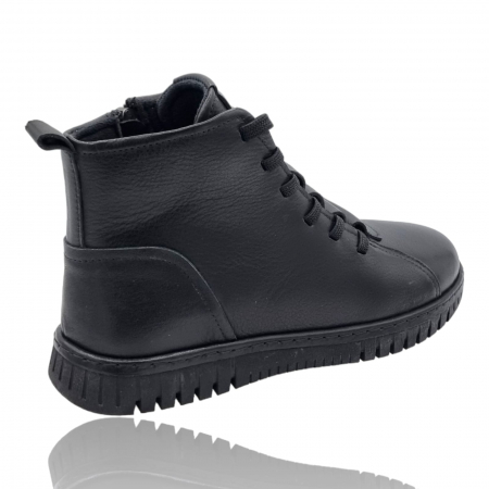 Ghete Damă Casual Din Piele Naturală Neagră 30313 [3]