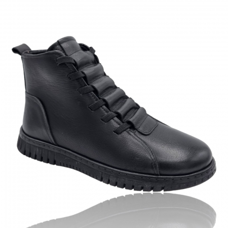 Ghete Damă Casual Din Piele Naturală Neagră 30313 [4]