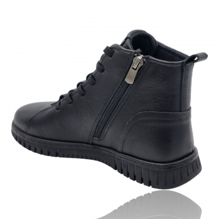 Ghete Damă Casual Din Piele Naturală Neagră 30313 [7]