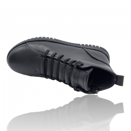 Ghete Damă Casual Din Piele Naturală Neagră 30313 [6]