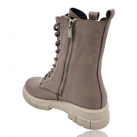 Ghete Damă Casual Din Piele Naturală Bej 8735 [4]
