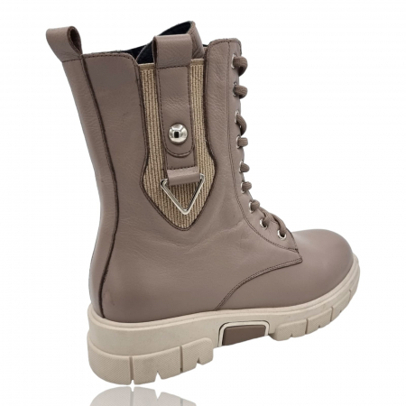 Ghete Damă Casual Din Piele Naturală Bej 8735 [5]