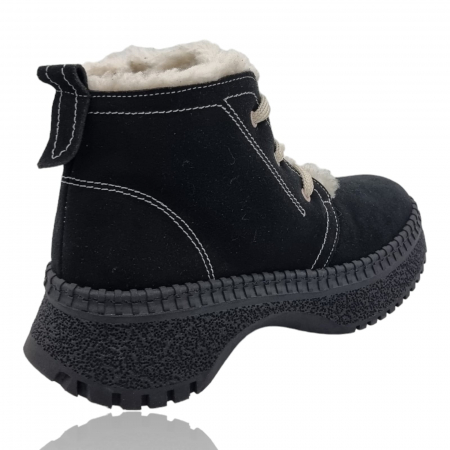 Ghete Damă Casual Din Piele Naturală Neagră Vel 30323 [2]