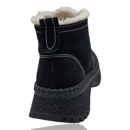 Ghete Damă Casual Din Piele Naturală Neagră Vel 30323 [3]