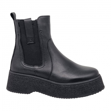 Ghete Damă Casual Din Piele Naturală Neagră 8777 [1]