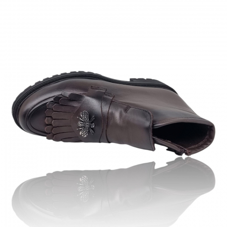 Ghete Damă Casual Din Piele Naturală Cafe 30344 [2]