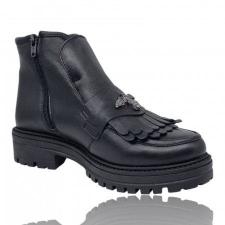 Ghete Damă Casual Din Piele Naturală Neagră 8783 [4]