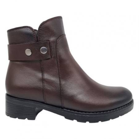 Ghete Casual Pentru Femei - Ghete Damă Casual Din Piele Naturală Maro 8789