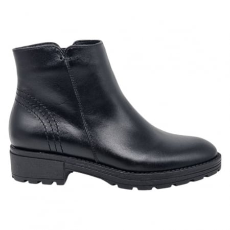 Ghete Casual Pentru Femei - Ghete Damă Casual Din Piele Naturală Neagră 8795