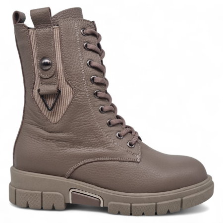 Ghete ,Botine ,Cizme - Ghete Damă Casual Din Piele Naturală Bej 30317