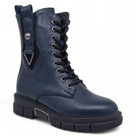 Ghete Damă Casual Din Piele Naturală Blue 30370 [1]