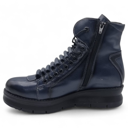 Ghete Damă Casual Din Piele Naturală Blue 30264 [3]