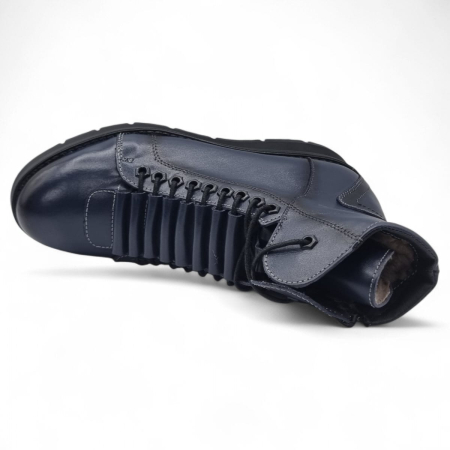 Ghete Damă Casual Din Piele Naturală Blue 30264 [6]