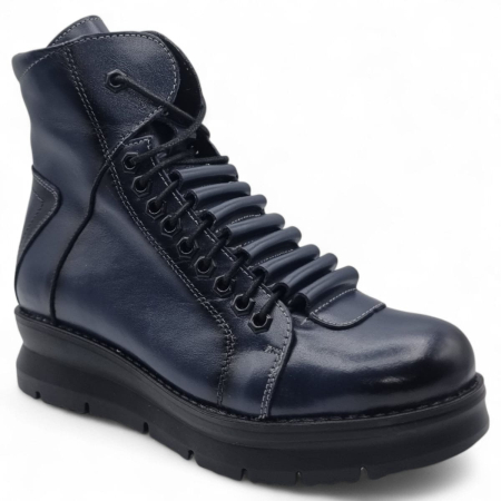 Ghete Damă Casual Din Piele Naturală Blue 30264 [1]