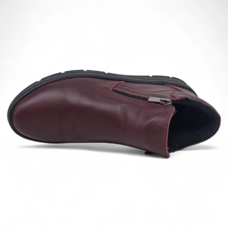 Ghete Damă Casual Din Piele Naturală Bordo 30325 [5]