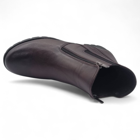 Ghete Damă Casual Din Piele Naturală Bordo 30238 [5]