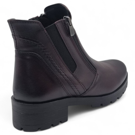 Ghete Damă Casual Din Piele Naturală Bordo 30238 [2]