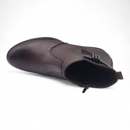 Ghete Damă Casual Din Piele Naturală Bordo 30240 [5]
