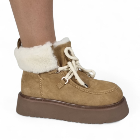 Ghete Damă Casual Din Piele Naturală Coniac 30382 [7]