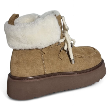 Ghete Damă Casual Din Piele Naturală Coniac 30382 [4]