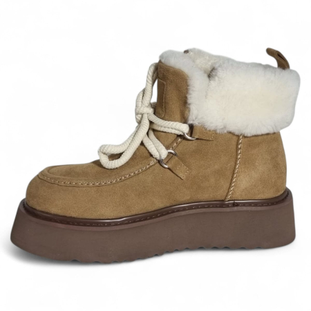 Ghete Damă Casual Din Piele Naturală Coniac 30382 [3]